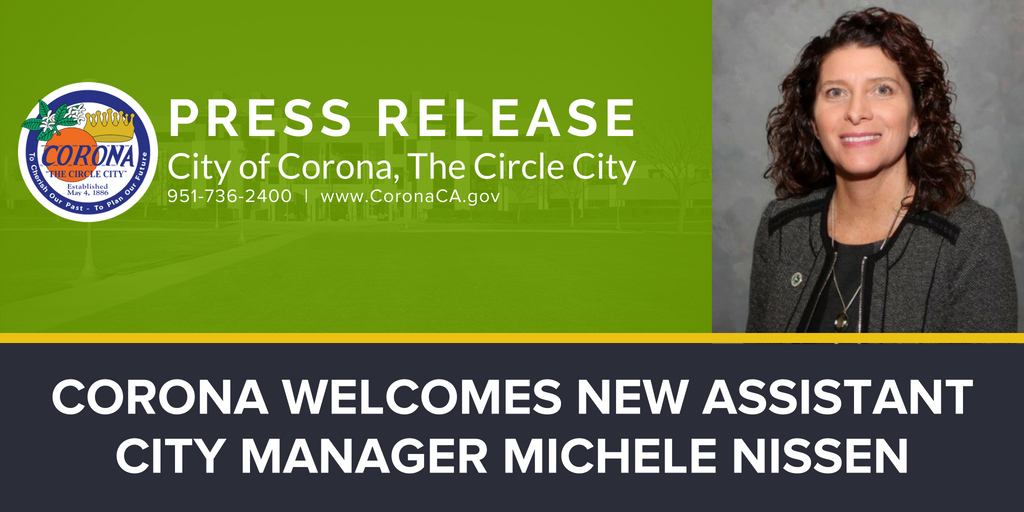 PR- Corona Welcomes new Assistant City Manager