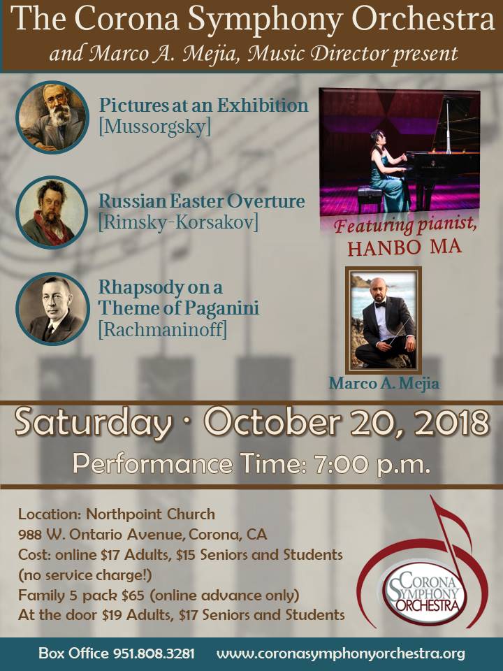 Corona Symphony Orchestra Fall Concert 2018