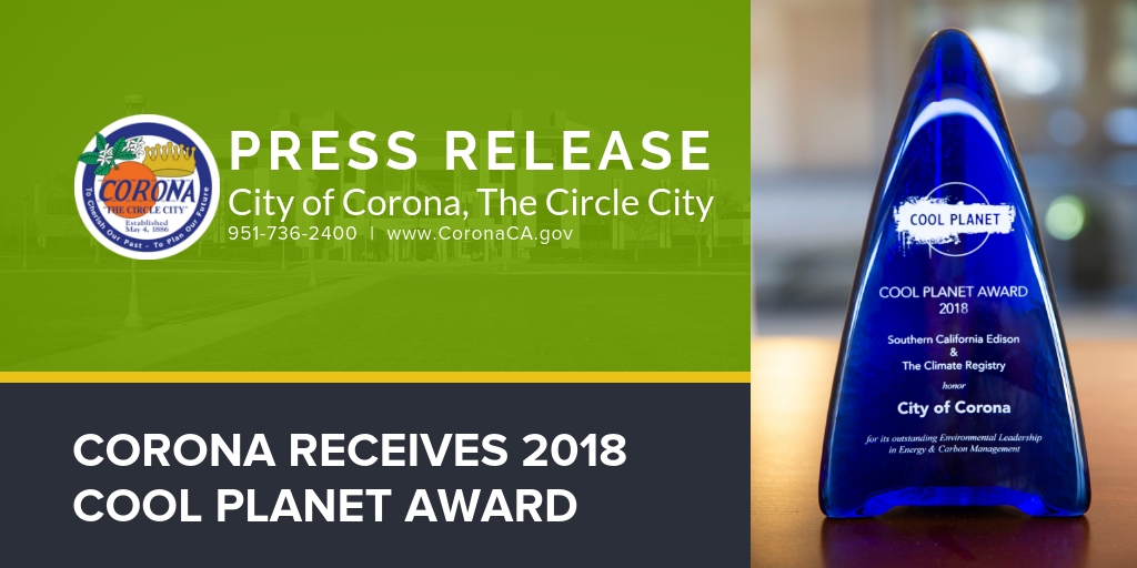 CORONA RECEIVES 2018 COOL PLANET AWARD