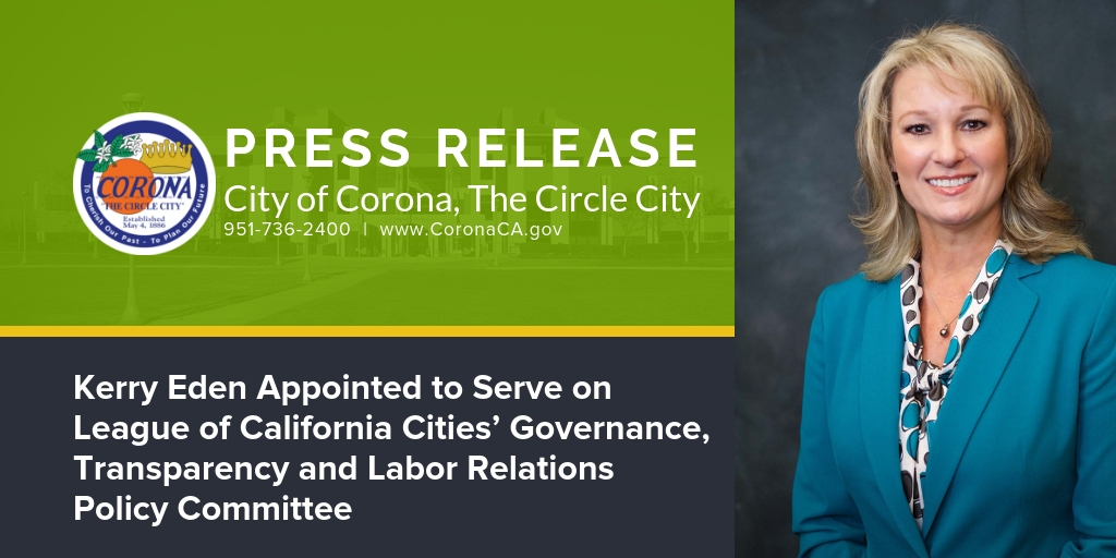 Kerry Eden Appointed to Serve on League of California Cities’ Governance,  Transparency and Labor Relations Policy Committee