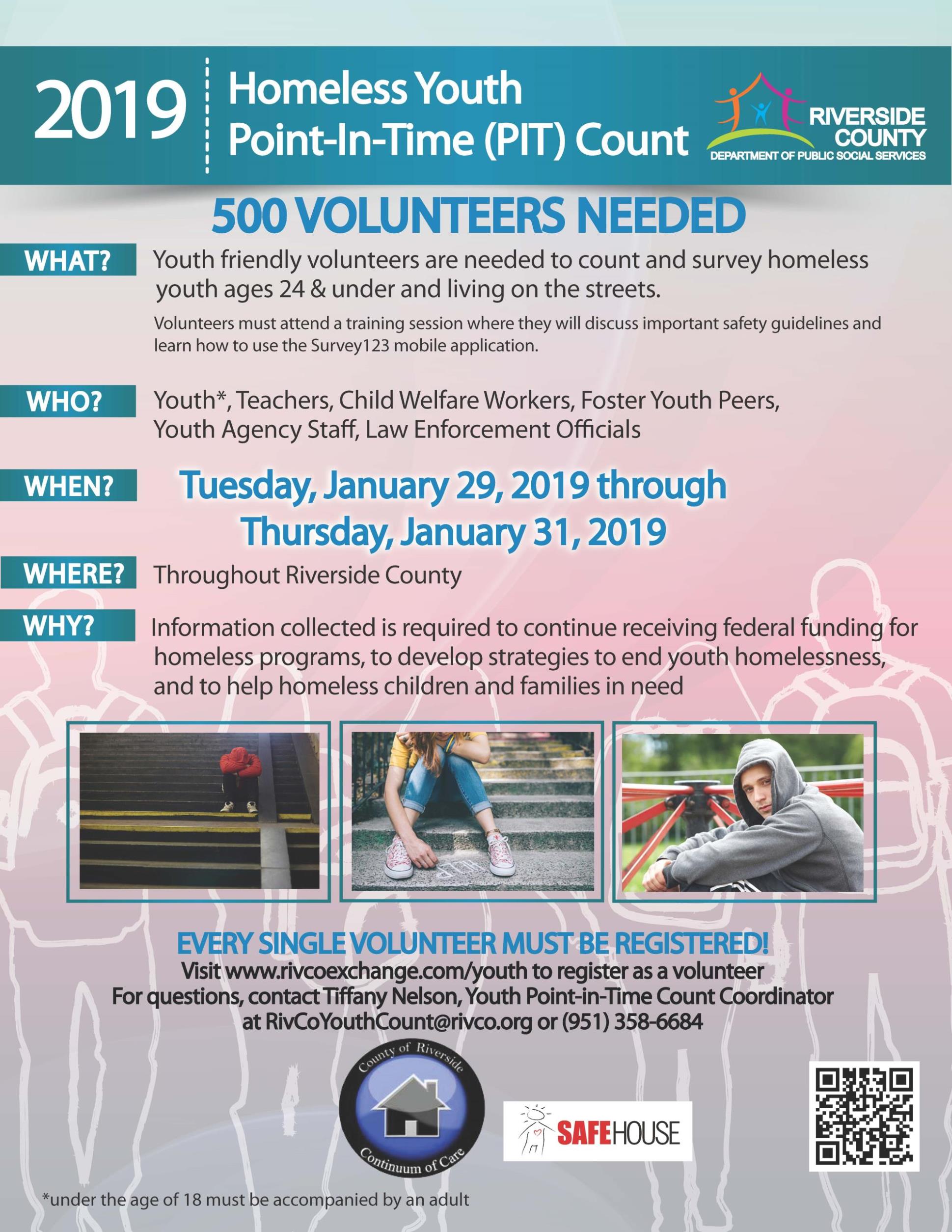 Riverside County Youth 2019 PIT Volunteer Recruitment 