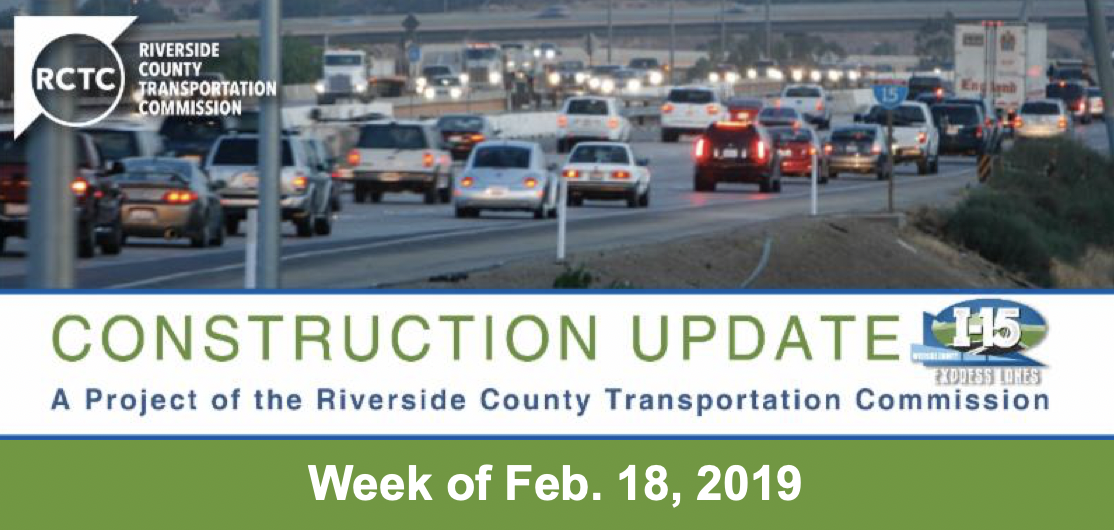 Construction Update - Week of Feb. 18, 2019