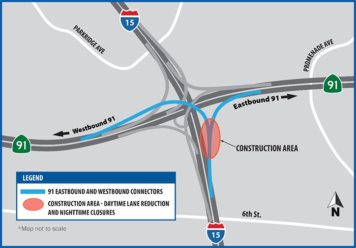 15/91 Connector Closed Next Weekend | I-15 Express Lanes Construction  Update | Inner Circle News | City of Corona