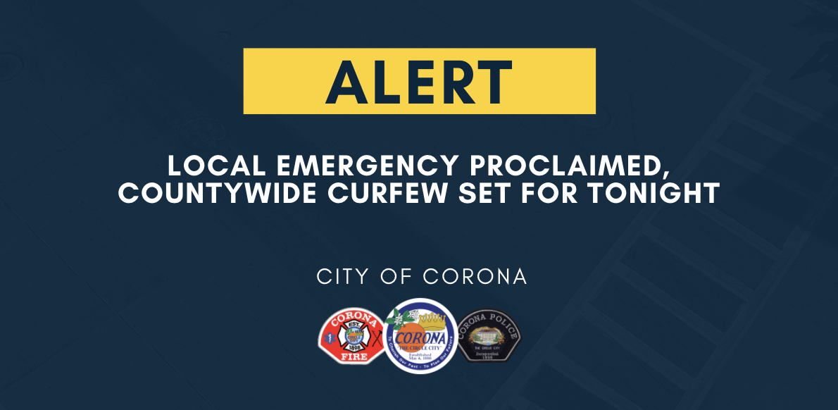 Local emergency proclaimed, countywide curfew set for tonight