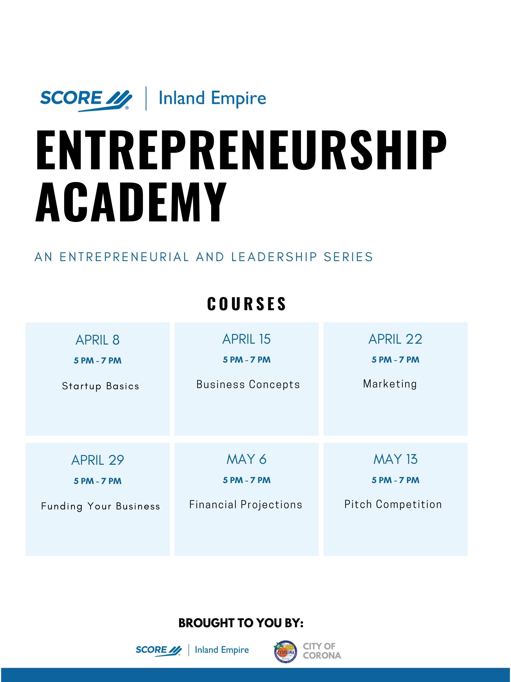 SCORE ENTREPRENEURSHIP ACADEMY 