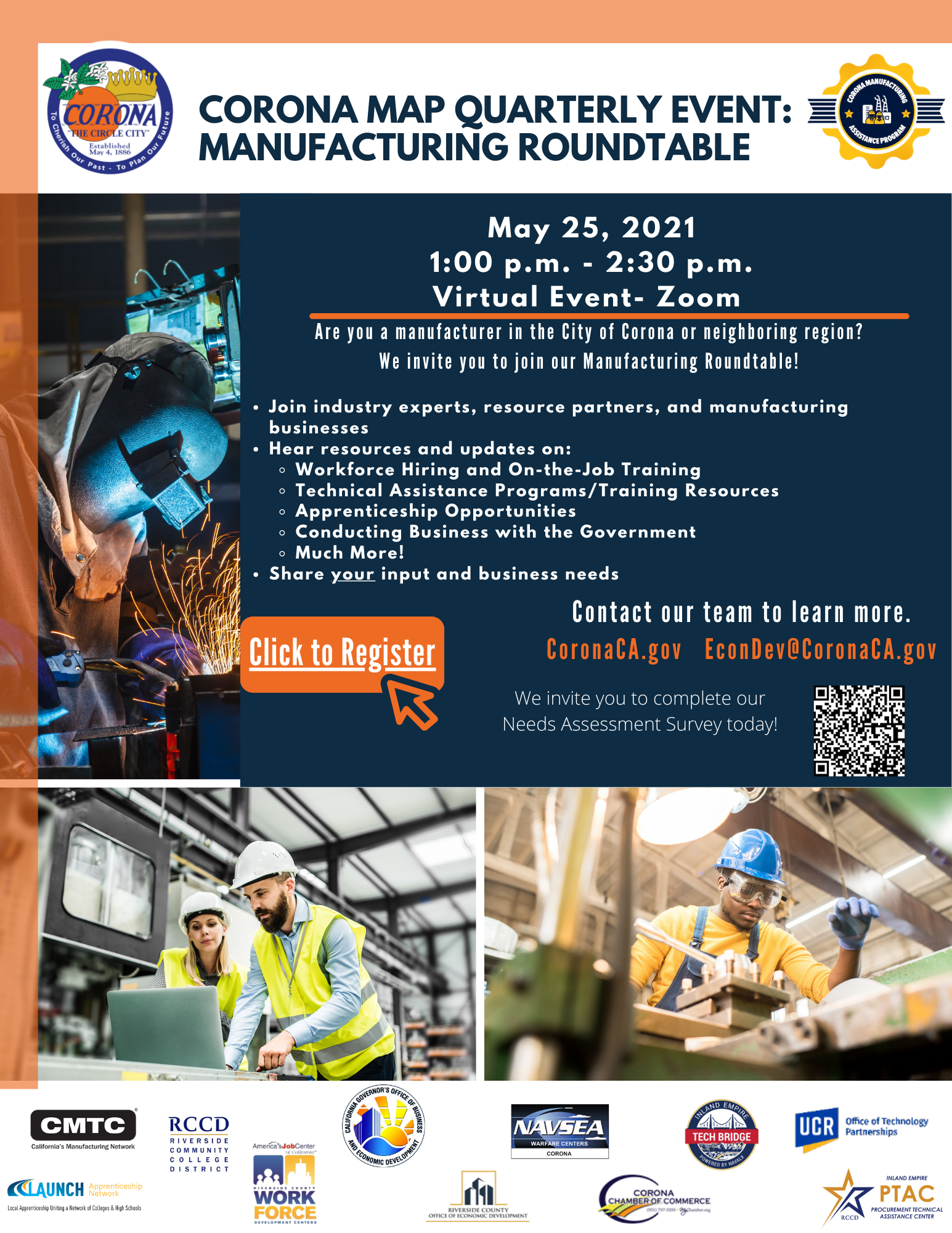 Corona MAP Manufacturing Roundtable Flyer Corrected 