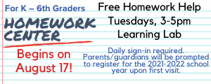 Homework Center Aug 2021