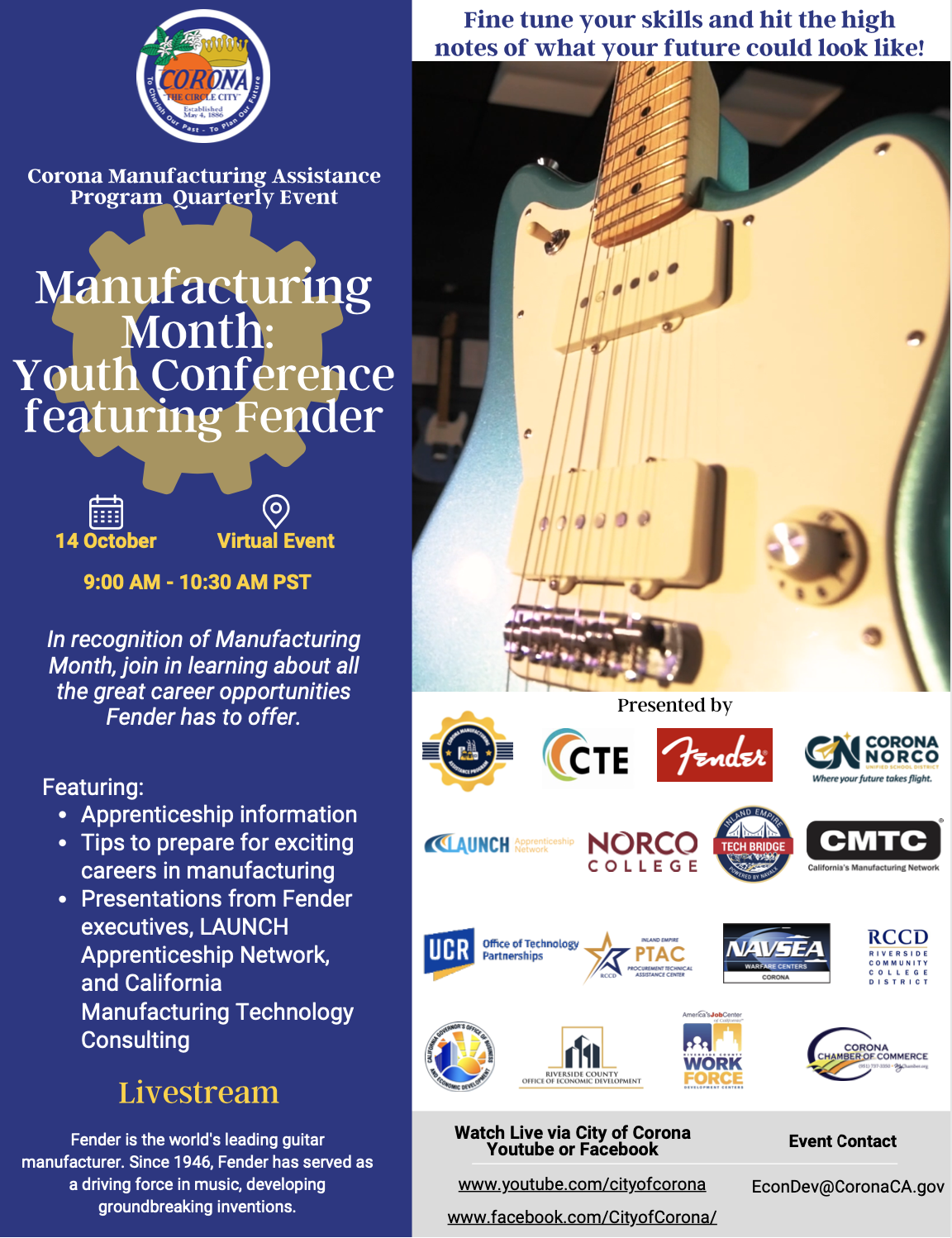 Manufacturing Month: Youth Conference featuring Fender In