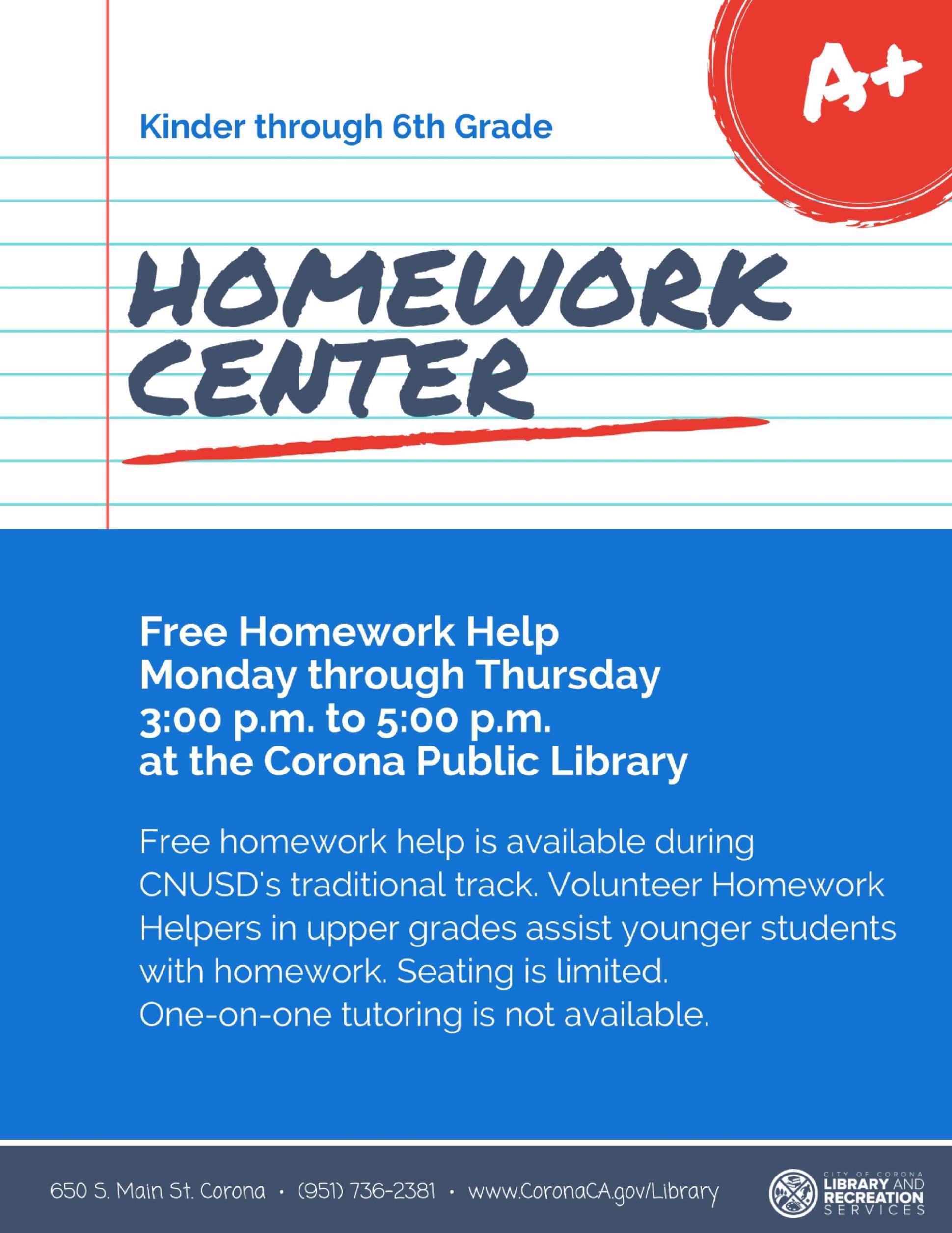 Homework Center Flyer