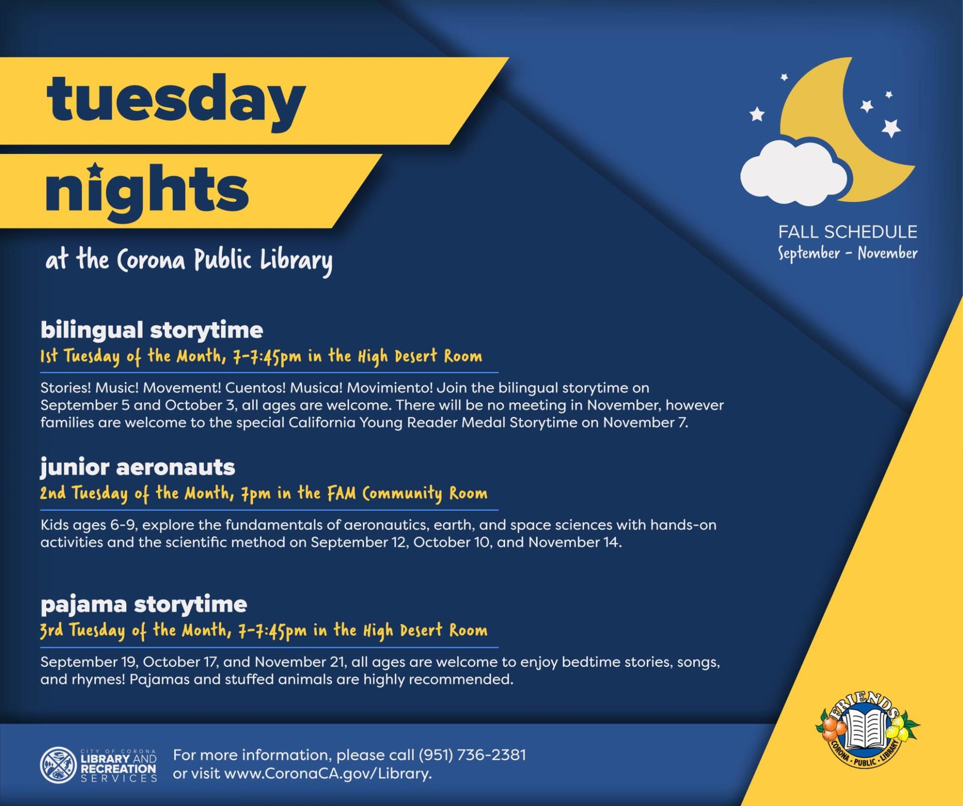 Tuesday Night Storytimes at Library