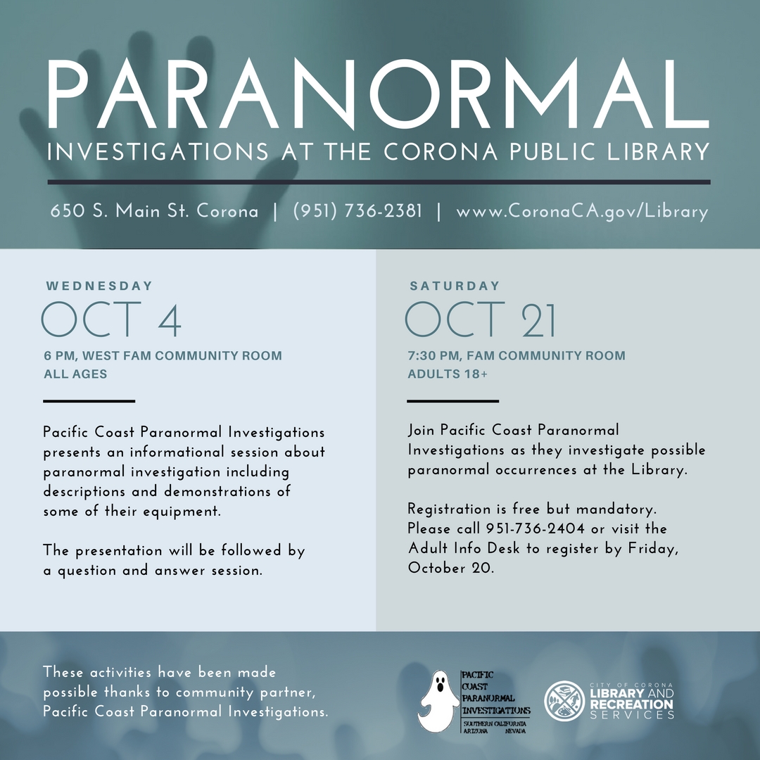 Paranormal Investigations flyer