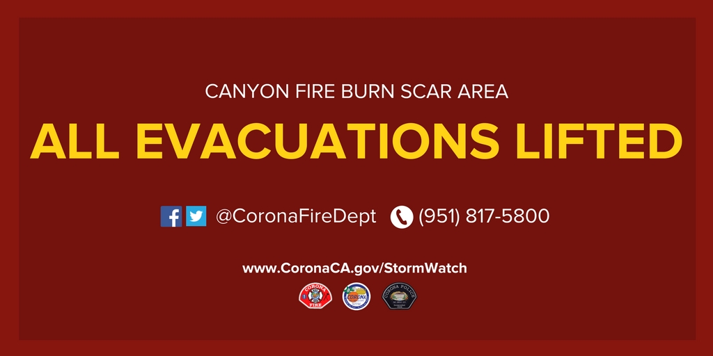 Evacuations Lifted